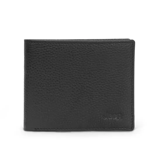 Jeep Cow Leather Wallet, Wallet, Wallet Men's Litchi Grain Black