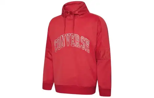 Converse Sweatshirts Men's Red Hooded Moderate Regular