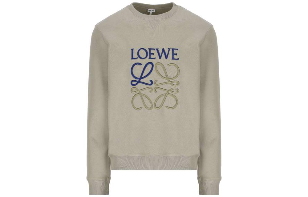 Мужской свитшот LOEWE SS23 (серо-зеленый)