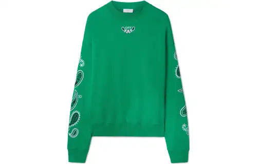 OFF-WHITE Arrow bandana-embroidered cotton sweatshirt