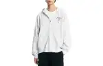 New Balance Sweatshirts Unisex Light Gray Hooded Moderate Cardigan