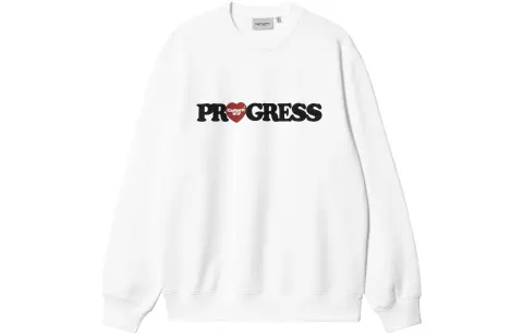Carhartt WIP Sweatshirts Men's White Crew Neck Moderate Regular