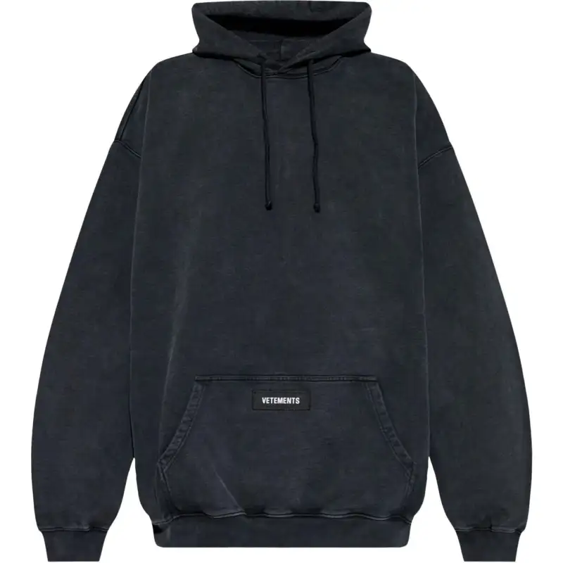 Vetements logo-print cotton hoodie