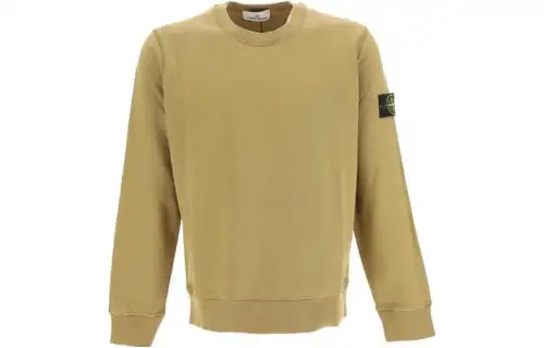STONE ISLAND Sweatshirts Men's Yellow Green Crew Neck Moderate Other