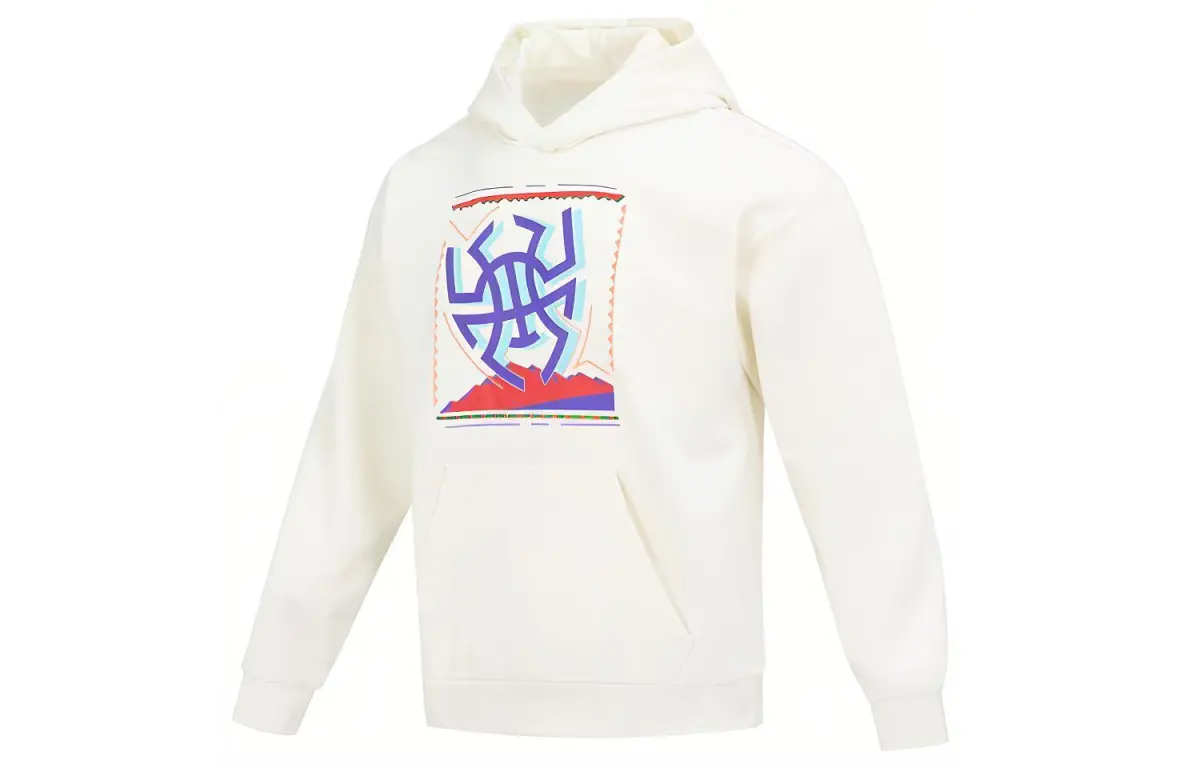 Adidas Sweatshirts Men's White Hooded Moderate Regular