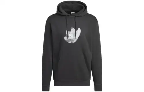 Adidas Originals Graphic Shmoofoil Sweatshirts Men's Gray Hooded Moderate Regular
