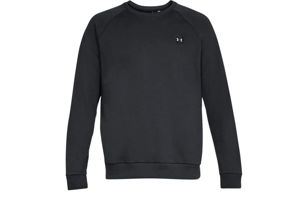 Under Armour Sweatshirts Men's Black Crew Neck Moderate Regular
