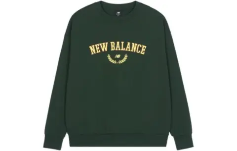 New Balance Sweatshirts Men's Green Crew Neck Moderate Regular
