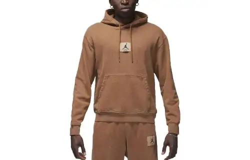 Jordan Sweatshirts Men's Tan Hooded Moderate Regular