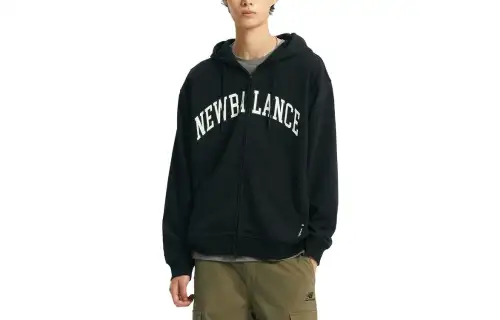 New Balance Sweatshirts Men's Black Hooded Moderate Regular