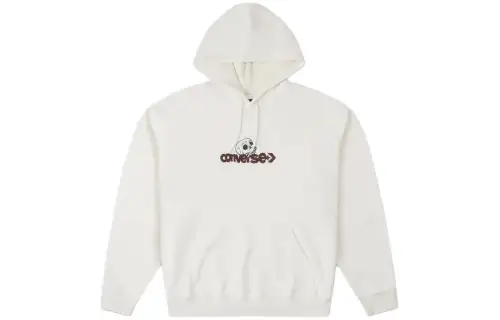 Converse Skull Hoodie Sweatshirt Men's Milk White