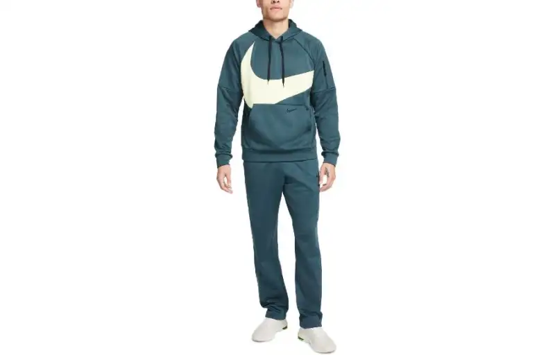 Nike Sweatshirts Men's Dark Jungle Green Hooded Moderate Regular