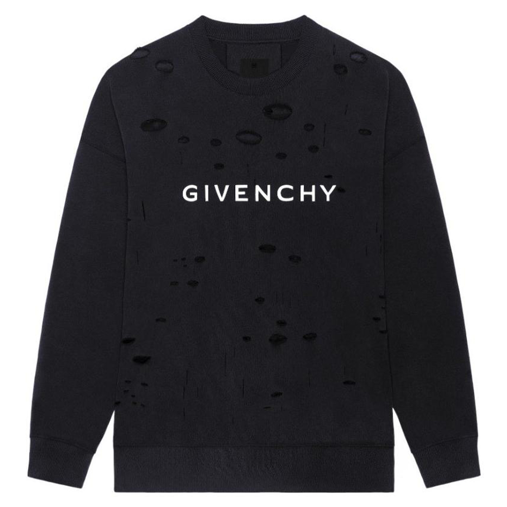 Мужской свитшот Givenchy С теснением (черный)