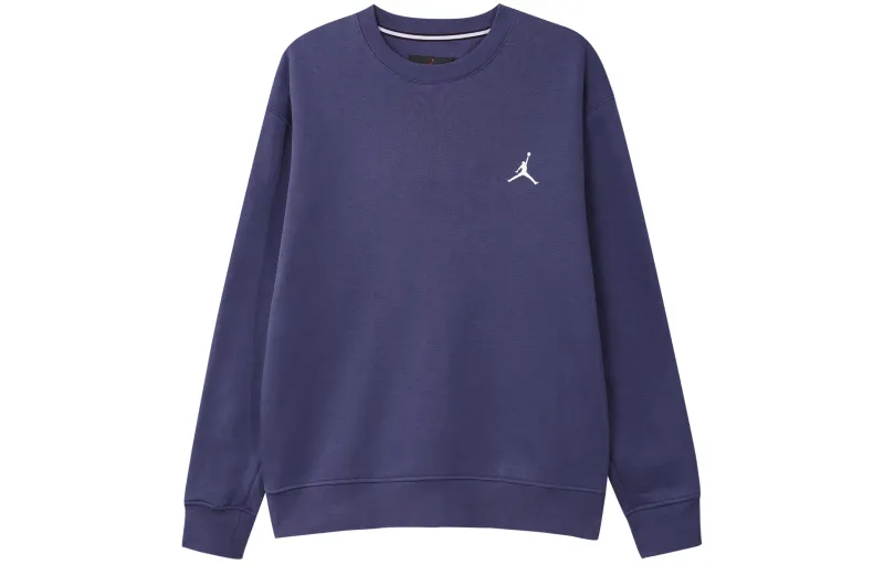 Jordan Flight MVP Print Crew Neck Casual Sports Fleece Lined Sweatshirt Men's Blue Purple