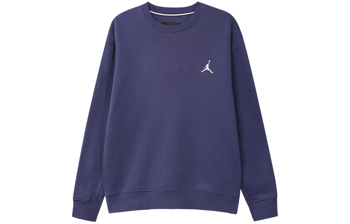 Jordan Flight MVP Print Crew Neck Casual Sports Fleece Lined Sweatshirt Men's Blue Purple