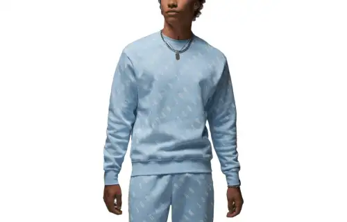 Jordan Sweatshirts Men's Blue Crew Neck Thin Regular