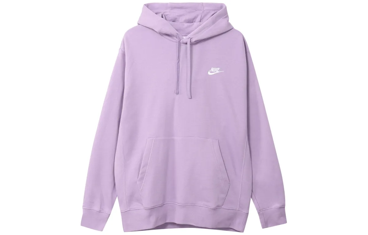 Nike Sweatshirts Men's Purple Hooded Moderate Straight Fit