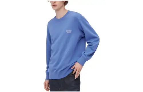 UNIQLO X Disney Co Brand Sweatshirts Unisex Sky Blue Crew Neck Moderate Regular