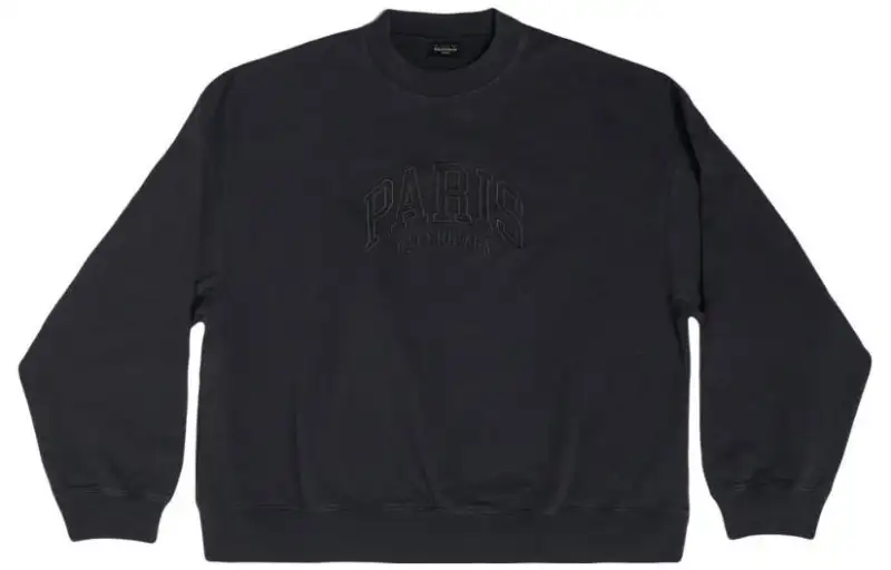 Balenciaga Sweatshirt Loose Fit Men's Black