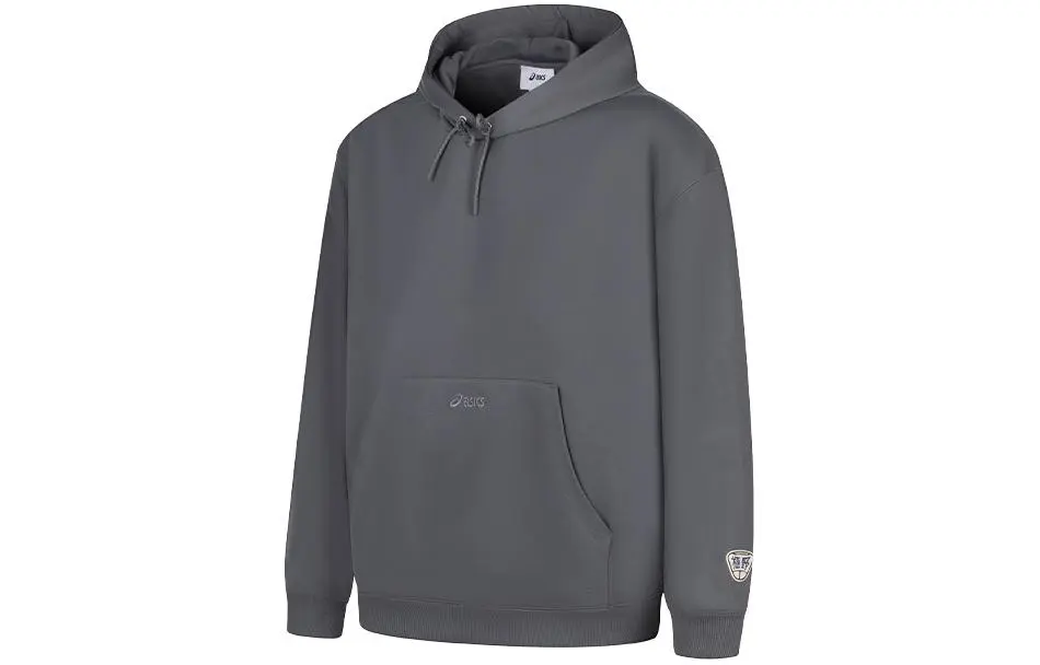 ASICS Sweatshirts Unisex Gray Hooded Moderate Regular