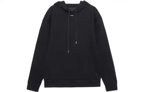 PRADA Sweatshirts Men's Black Hooded Moderate Regular
