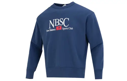 New Balance Mens NBSC Crewneck Sport Pullover Sweatshirt Blue
