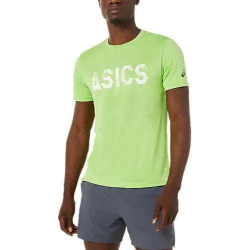 Asics T Shirt Men's Glow In The Dark Green