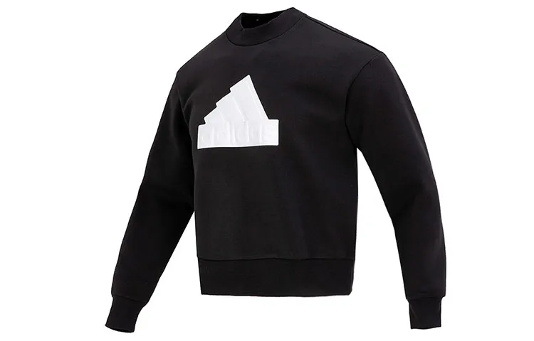 Adidas Sweatshirts Men's Black Crew Neck Moderate Regular