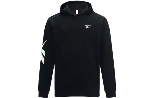 Reebok Sweatshirts Unisex Black Hooded Moderate Regular