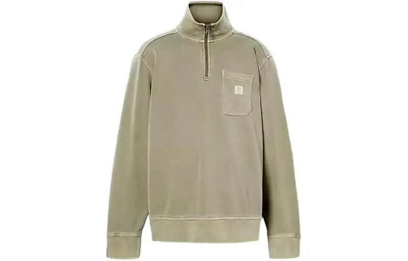Timberland Garment Dye Quarter Zip Sweatshirt Men's Kassel Earth Tone