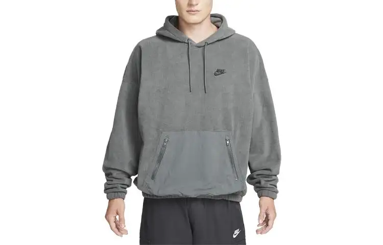 Nike Sweatshirts Men's Gray Hooded Moderate Regular