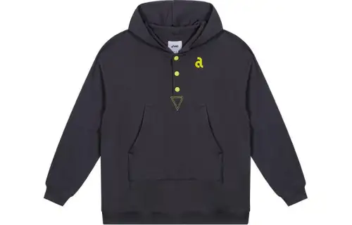 ASICS Sweatshirts Unisex Gray Hooded Moderate Regular