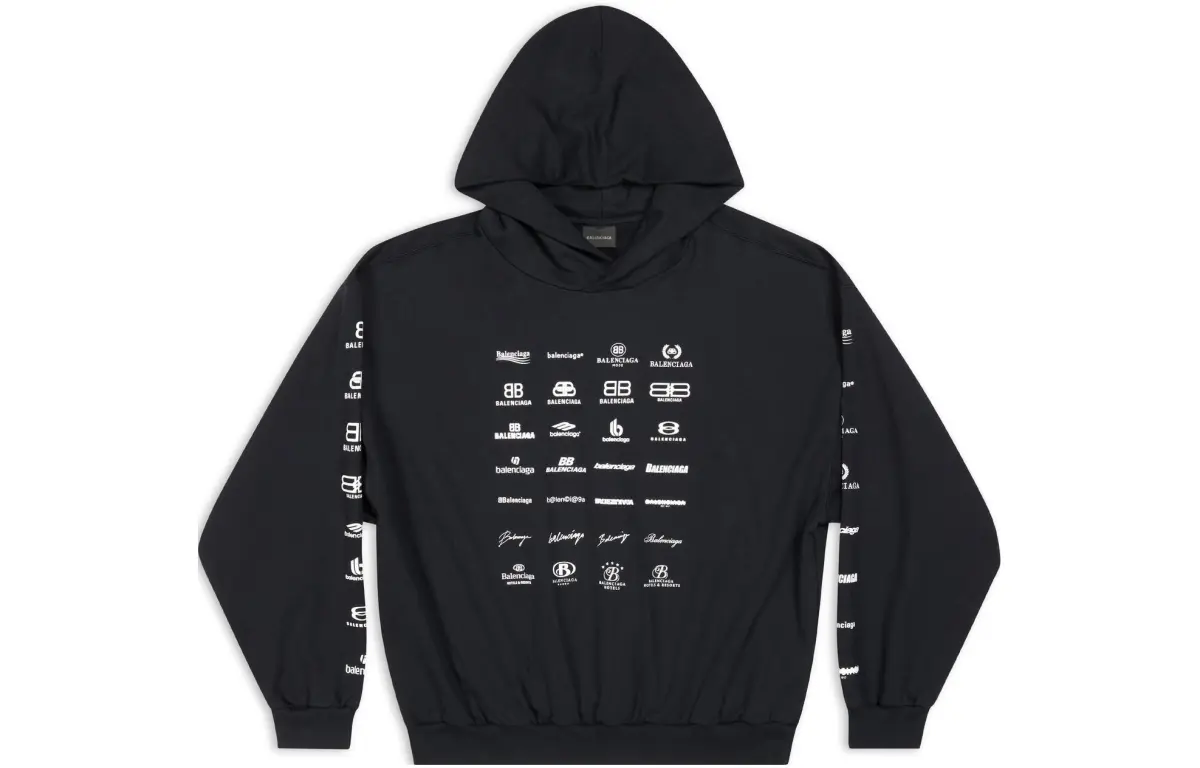 【Previous Season】Archives Logos-print hoodie