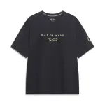 Li Ning T Shirts Men's Black Crew Neck Moderate Straight Fit