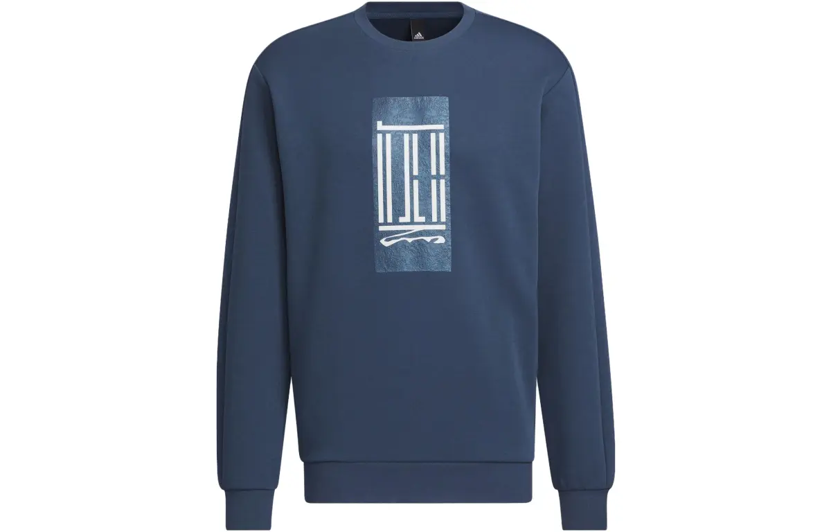 Adidas Wuji Series Sweatshirts Men's Navy Blue Crew Neck Moderate Regular