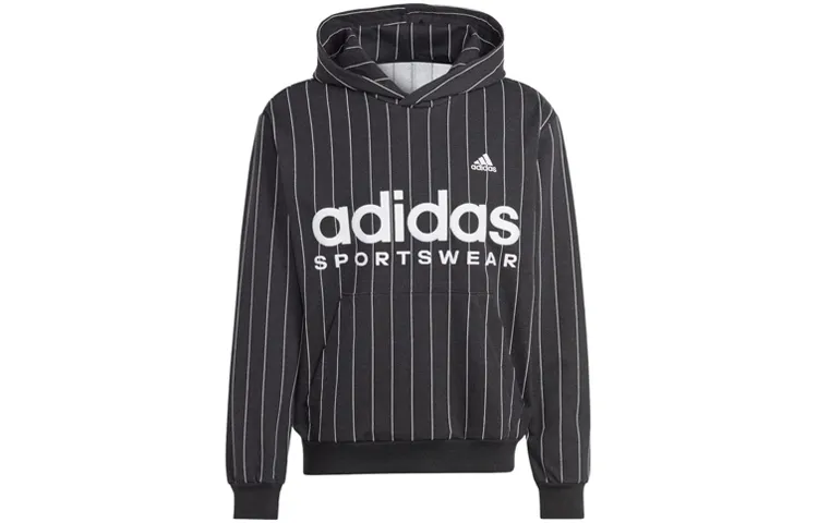 Adidas Sweatshirts Men's Black Hooded Moderate Regular