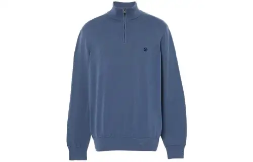 Timberland Sweatshirts Men's Blue Stand Collar Moderate Regular