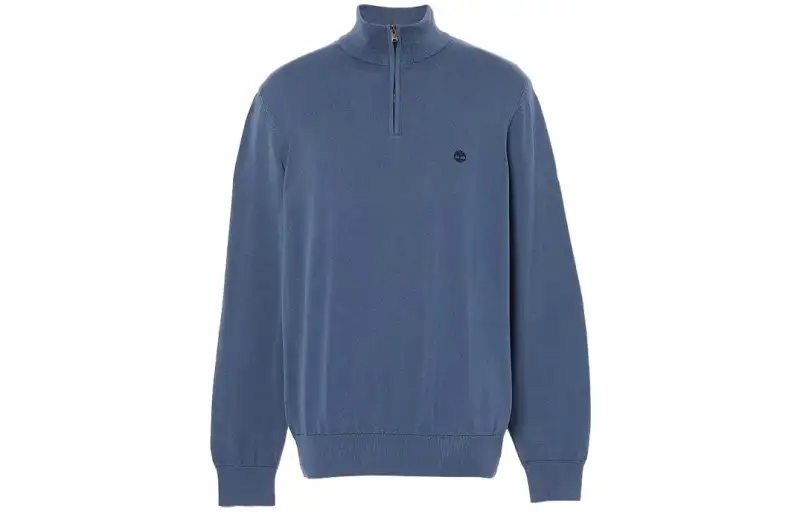 Timberland Sweatshirts Men's Blue Stand Collar Moderate Regular