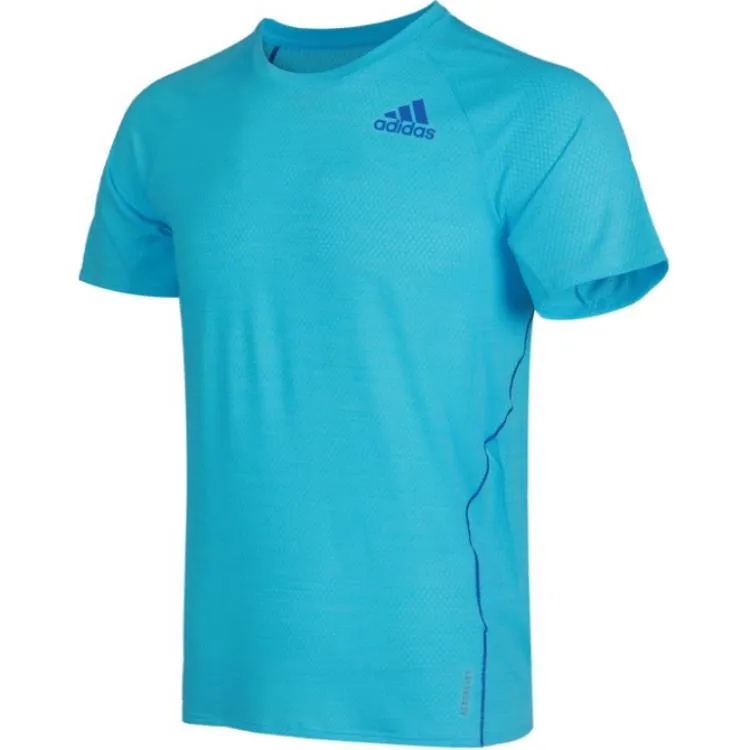 Adidas T-Shirts Men's Navy Blue Crew Neck Moderate Straight Fit