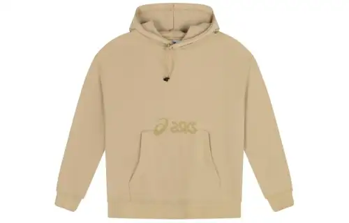 ASICS Sweatshirts Unisex Khaki Hooded Moderate Regular