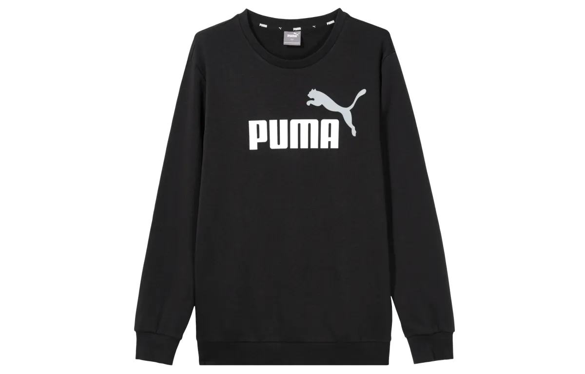 PUMA Suéter Polar Cuello Redondo Para Hombre Essentials Con Logotipo N.° 1