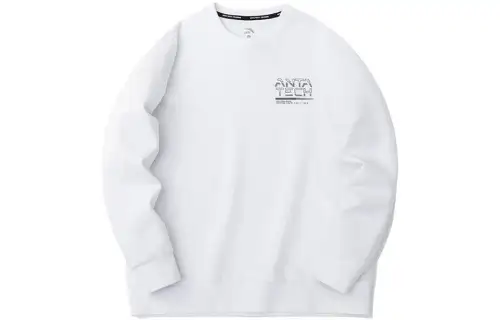 ANTA Variety Training Collection Sweatshirts Men's White Crew Neck Moderate Regular