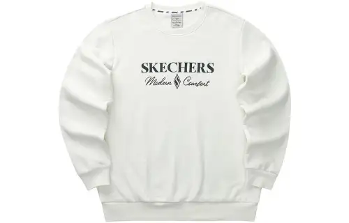 Skechers Sweatshirts Unisex Marshmallow White/0074 Crew Neck Thickened Regular