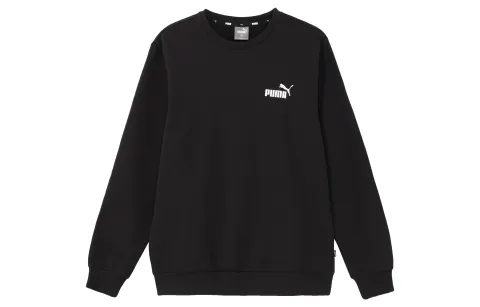 PUMA Sweatshirts Men's Black Crew Neck Moderate Regular