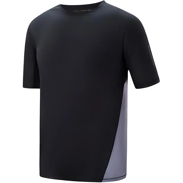 SALOMON T Shirt Men's Pitch Black/Gray Blue