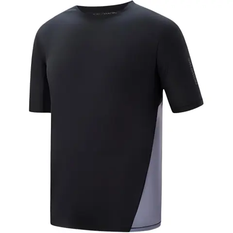SALOMON T Shirt Men's Pitch Black/Gray Blue
