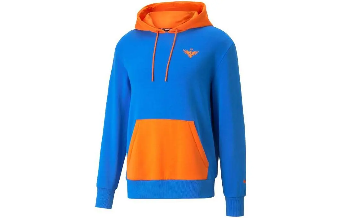 PUMA Melo Colorblock Sweatshirts Men's Blue Hooded Moderate Regular