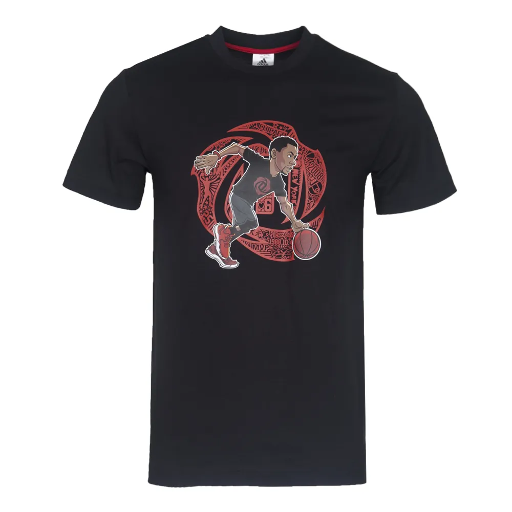 Adidas ROSE GFX TEE T Shirt Men's Black