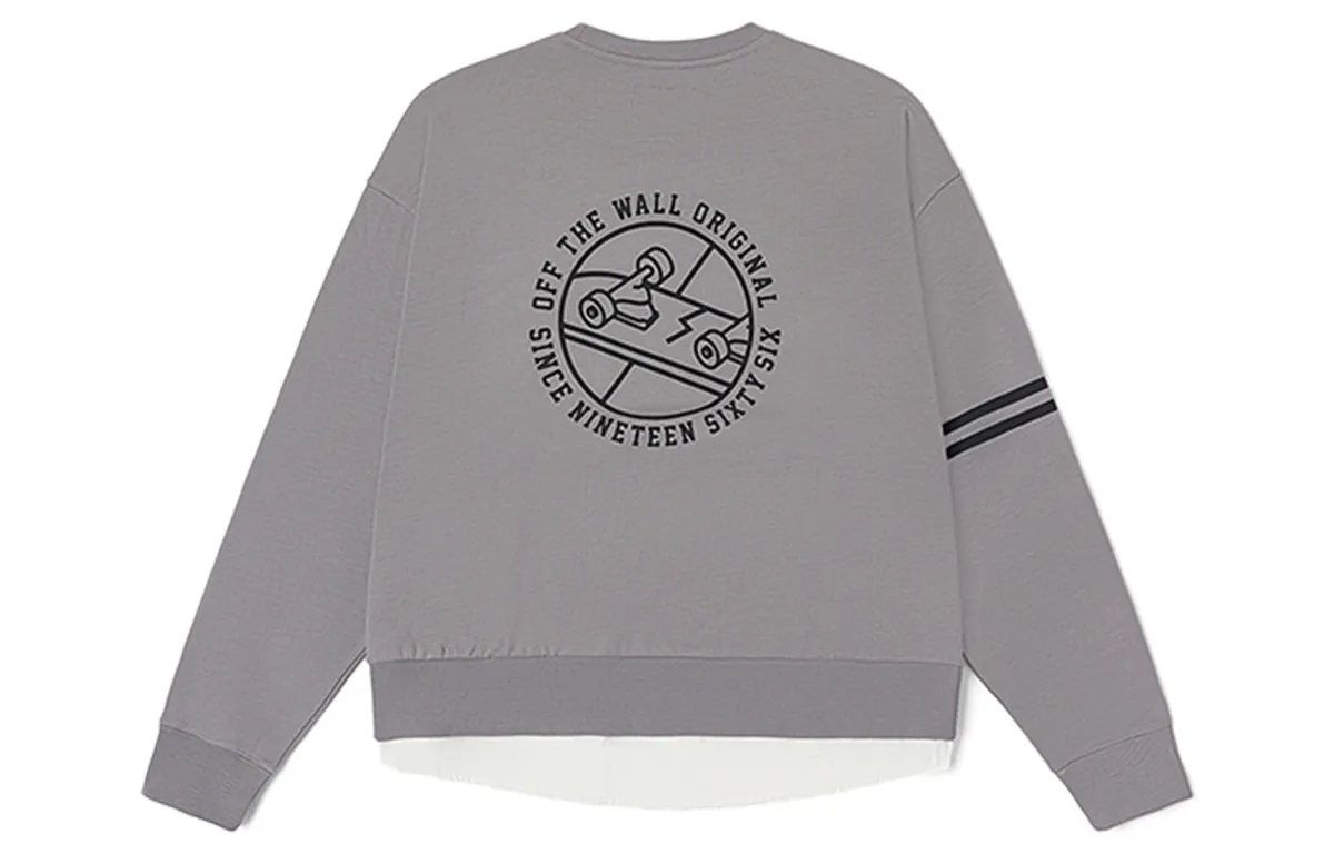 Vans Sweatshirts Unisex Gray Crew Neck Moderate Regular