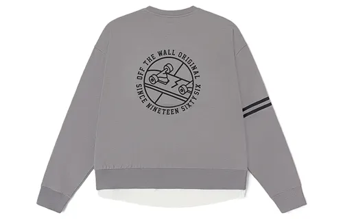 Vans Sweatshirts Unisex Gray Crew Neck Moderate Regular